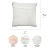 Hand-Woven Red & White Boho Decorative Throw Pillow - 17" x 17.5"